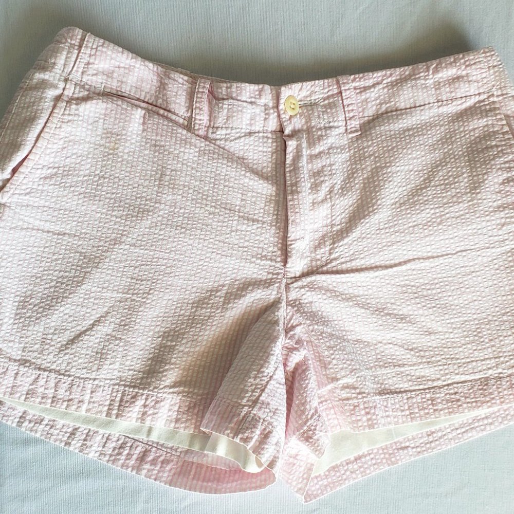 Ralph Lauren Sport Women's Size 4 Pink and White Stripe Chino Shorts